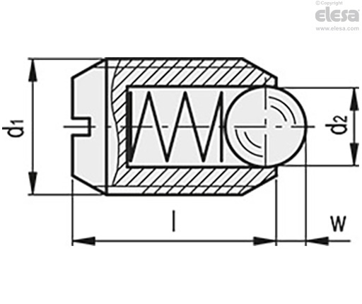 GN 615-K | Normal end-force spring | Elesa